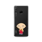 Manitoba Huawei P30 Lite Uyumlu Stewie Griffin Tasarımlı Baskılı Şeffaf Telefon Kılıfı, Çok Renkli