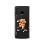 Manitoba Huawei P30 Lite Uyumlu Take Risk Tasarımlı Baskılı Şeffaf Telefon Kılıfı