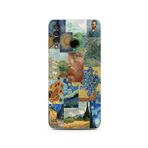 Manitoba Huawei P30 Lite Uyumlu Van Gogh Kolaj Tasarımlı Baskılı Şeffaf Telefon Kılıfı, Çok Renkli