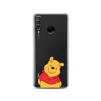 Manitoba Huawei P30 Lite Uyumlu Winnie Ayı Tasarımlı Baskılı Şeffaf Silikon Telefon Kılıfı, Çok Renkli