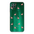 Manitoba Huawei P40 Lite ile Uyumlu Baskılı Yumuşak Silikon Şeffaf Telefon Kılıfı, Flamingo Desen