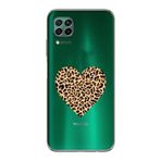 Manitoba Huawei P40 Lite ile Uyumlu Baskılı Yumuşak Silikon Şeffaf Telefon Kılıfı, Leopar Desen