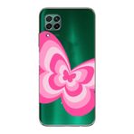 Manitoba Huawei P40 Lite ile Uyumlu Baskılı Yumuşak Silikon Şeffaf Telefon Kılıfı, Pembe Desen
