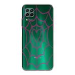 Manitoba Huawei P40 Lite ile Uyumlu Baskılı Yumuşak Silikon Şeffaf Telefon Kılıfı, Pembe-Yeşil Desen