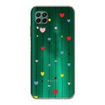 Manitoba Huawei P40 Lite ile Uyumlu Baskılı Yumuşak Silikon Şeffaf Telefon Kılıfı, Renkli Kalpler Deseni
