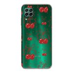 Manitoba Huawei P40 Lite ile Uyumlu Kiraz ve Kalpler Tasarımlı Baskılı Şeffaf Telefon Kılıfı