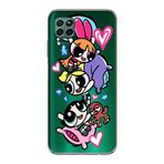 Manitoba Huawei P40 Lite ile Uyumlu Powerpuff Girls Tasarımlı Baskılı Şeffaf Telefon Kılıfı