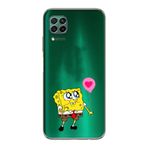 Manitoba Huawei P40 Lite ile Uyumlu Sünger Bob Tasarımlı Baskılı Şeffaf Silikon Telefon Kılıfı