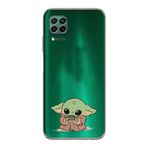 Manitoba Huawei P40 Lite Uyumlu Baby Yoda Tasarımlı Baskılı Şeffaf Telefon Kılıfı, Yeşil