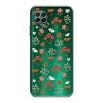 Manitoba Huawei P40 Lite Uyumlu Baskılı Yumuşak Silikon Şeffaf Telefon Kılıfı, Çiçek Deseni