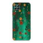 Manitoba Huawei P40 Lite Uyumlu Baskılı Yumuşak Silikon Telefon Kılıfı, Çiçek Deseni, Yeşil