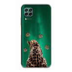 Manitoba Huawei P40 Lite Uyumlu Baskılı Yumuşak Silikon Telefon Kılıfı, Yeşil, Leopar Deseni