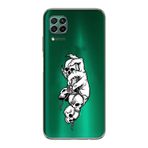 Manitoba Huawei P40 Lite Uyumlu Kuru Kafa Tasarımlı Baskılı Şeffaf Telefon Kılıfı, Yeşil