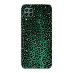 Manitoba Huawei P40 Lite Uyumlu Leopar Tasarımlı Baskılı Şeffaf Telefon Kılıfı, Yeşil