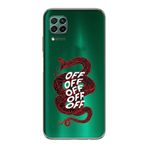 Manitoba Huawei P40 Lite Uyumlu Yılan Tasarımlı Baskılı Şeffaf Telefon Kılıfı, Yeşil