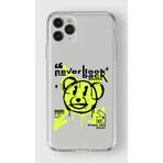 Manitoba iPhone 11 Pro Uyumlu Never Look Back Tasarımlı Şeffaf Telefon Kılıfı, Çok Renkli