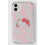 Manitoba iPhone 11 Uyumlu Hello Kitty Tasarımlı Baskılı Şeffaf Telefon Kılıfı