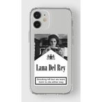 Manitoba iPhone 12 Mini ile Uyumlu Lana Del Rey Tasarımlı Şeffaf Telefon Kılıfı, Silikon, Çok Renkli