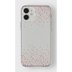 Manitoba iPhone 12 Mini Uyumlu Baskılı Yumuşak Silikon Şeffaf Telefon Kılıfı, Kalp Deseni