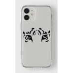 Manitoba iPhone 12 Mini Uyumlu Baskılı Yumuşak Silikon Şeffaf Telefon Kılıfı, Tiger Desen