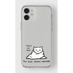 Manitoba iPhone 12 Mini Uyumlu Cant Go Out Tasarımlı Şeffaf Telefon Kılıfı