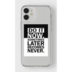 Manitoba iPhone 12 Mini Uyumlu Do It Now Tasarımlı Şeffaf Telefon Kılıfı
