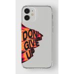 Manitoba iPhone 12 Mini Uyumlu Dont Give Up Tasarımlı Şeffaf Telefon Kılıfı, Çok Renkli