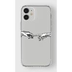 Manitoba iPhone 12 Mini Uyumlu Eller Tasarımlı Şeffaf Telefon Kılıfı, Silikon, Çok Renkli
