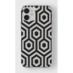 Manitoba iPhone 12 Mini Uyumlu Geometrik Desen Tasarımlı Şeffaf Silikon Telefon Kılıfı, Çok Renkli