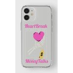 Manitoba iPhone 12 Mini Uyumlu Heart Break Tasarımlı Şeffaf Telefon Kılıfı, Çok Renkli