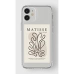 Manitoba iPhone 12 Mini Uyumlu Matisse Tasarımlı Şeffaf Telefon Kılıfı, Çok Renkli