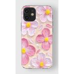 Manitoba iPhone 12 Mini Uyumlu Pastel Çiçek Tasarımlı Baskılı Şeffaf Telefon Kılıfı