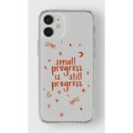 Manitoba iPhone 12 Mini Uyumlu Small Progress Tasarımlı Şeffaf Telefon Kılıfı, Çok Renkli
