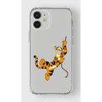 Manitoba iPhone 12 Mini Uyumlu Tiger Tasarımlı Şeffaf Telefon Kılıfı, Çok Renkli