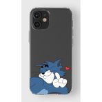 Manitoba iPhone 12 Mini Uyumlu Tom Tasarımlı Baskılı Şeffaf Telefon Kılıfı, Silikon