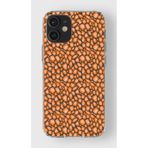 Manitoba iPhone 12 Mini Uyumlu Turuncu Leopar Tasarımlı Baskılı Şeffaf Telefon Kılıfı