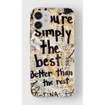 Manitoba iPhone 12 Mini Uyumlu You're Simply The Best Tasarımlı Şeffaf Telefon Kılıfı, Çok Renkli