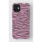 Manitoba iPhone 12 Mini Uyumlu Zebra Desen Tasarımlı Baskılı Şeffaf Telefon Kılıfı