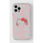 Manitoba iPhone 12 Pro Max Uyumlu Hello Kitty Tasarımlı Baskılı Şeffaf Telefon Kılıfı