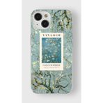 Manitoba iPhone 13 Mini ile Uyumlu Van Gogh Tasarımlı Baskılı Şeffaf Telefon Kılıfı