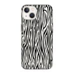 Manitoba iPhone 13 Mini Uyumlu Baskılı Yumuşak Silikon Şeffaf Telefon Kılıfı, Zebra Desen