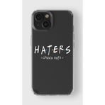 Manitoba iPhone 13 Mini Uyumlu Haters Tasarımlı Şeffaf Telefon Kılıfı, Çok Renkli