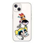 Manitoba iPhone 13 Mini Uyumlu Powerpuff Girls Tasarımlı Şeffaf Telefon Kılıfı, Çok Renkli