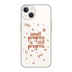 Manitoba iPhone 13 Mini Uyumlu Small Progress Tasarımlı Şeffaf Telefon Kılıfı, Çok Renkli