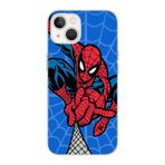 Manitoba iPhone 13 Mini Uyumlu Spider-Man Tasarımlı Baskılı Şeffaf Silikon Telefon Kılıfı