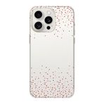 Manitoba iPhone 13 Pro Max ile Uyumlu Baskılı Yumuşak Silikon Şeffaf Telefon Kılıfı, Kırmızı Kalp Deseni