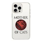 Manitoba iPhone 13 Pro Max Uyumlu Baskılı Yumuşak Silikon Şeffaf Telefon Kılıfı, Mother of Cats Desen