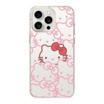 Manitoba iPhone 14 Pro Max ile Uyumlu Hello Kitty Tasarımlı Baskılı Şeffaf Telefon Kılıfı