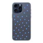 Manitoba iPhone 14 Pro Max ile Uyumlu Minik Kalpler Tasarımlı Baskılı Şeffaf Telefon Kılıfı