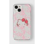 Manitoba iPhone 15 ile Uyumlu Hello Kitty Tasarımlı Baskılı Şeffaf Telefon Kılıfı